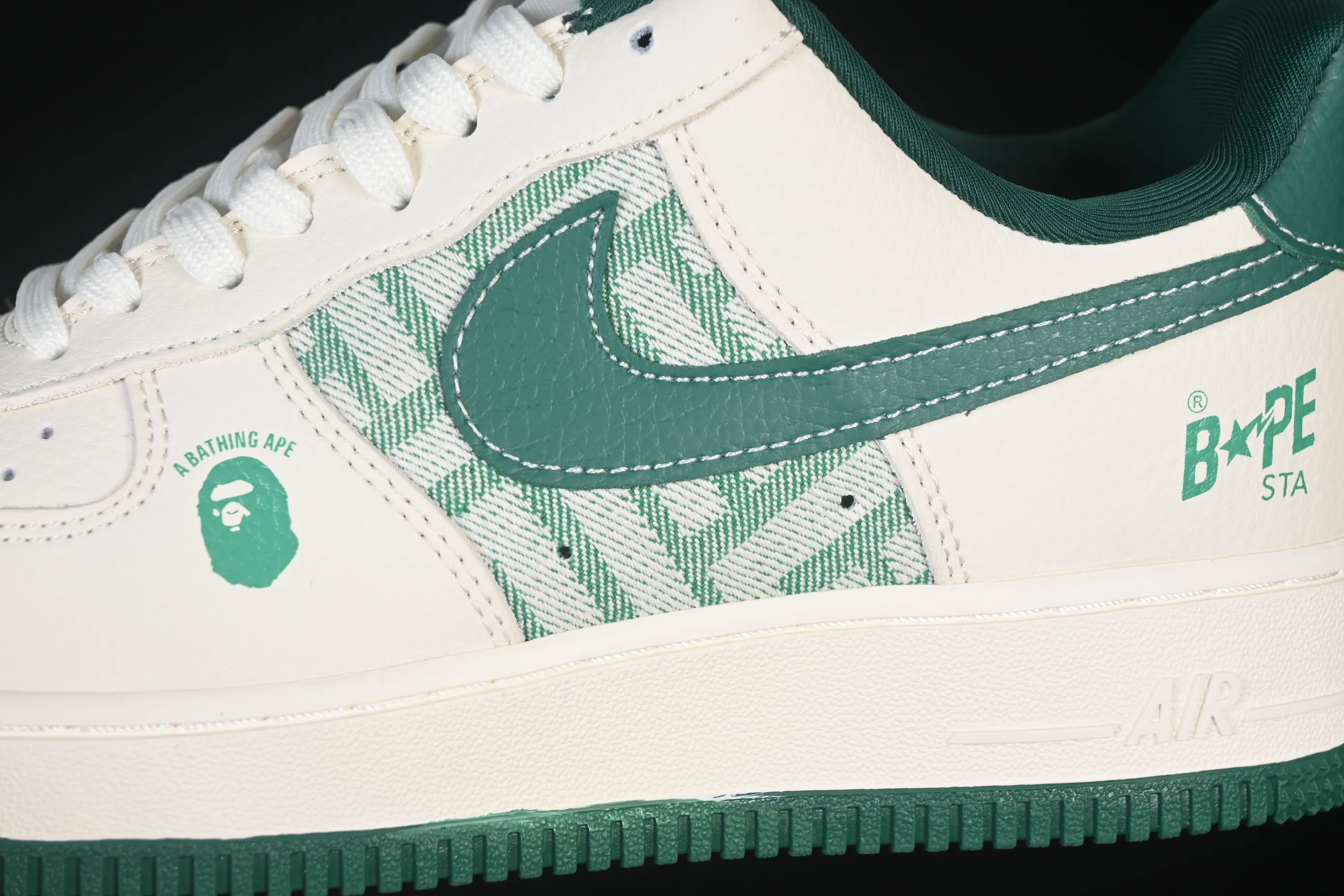 All categories Nk Air Force 1 Air Force series Nk Air Force 1 Low Air Force low top Nike Air Force 1'07 Low BAPE joint milky white mint Air Force 1 low top casual sneakers DK0188-089
